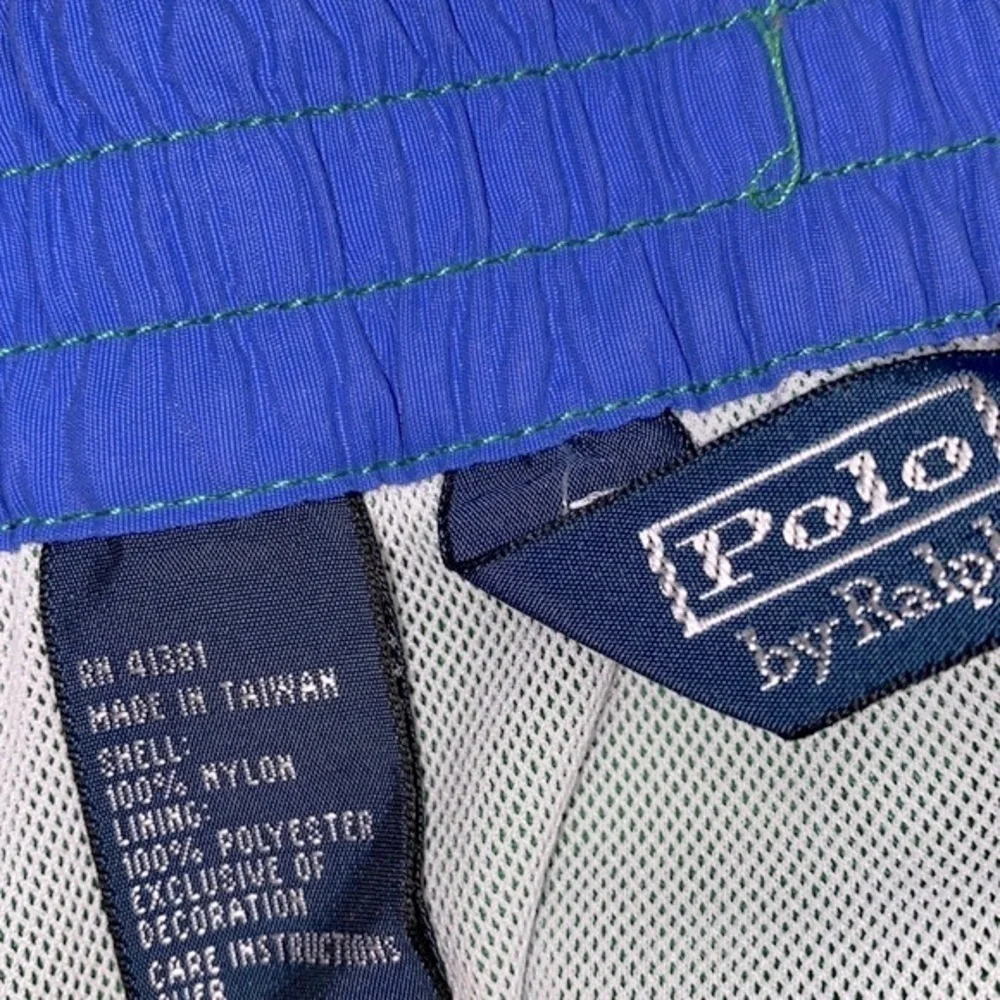 Polo Ralph Lauren blue label green swim trunks size large